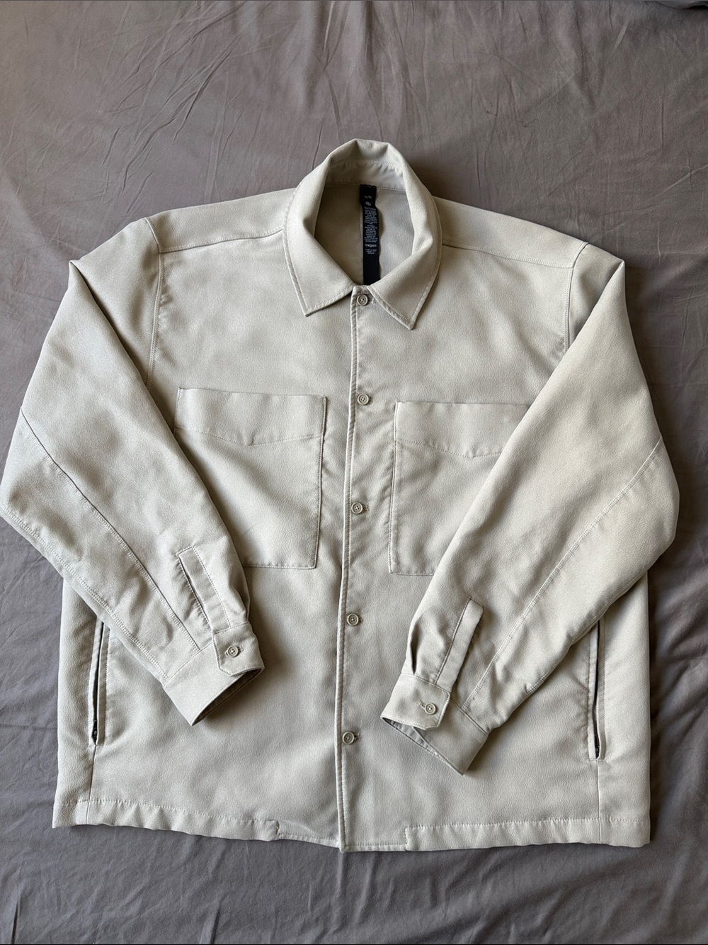 Lululemon Sueded Camp Collar Overshirt Beige XL Like New